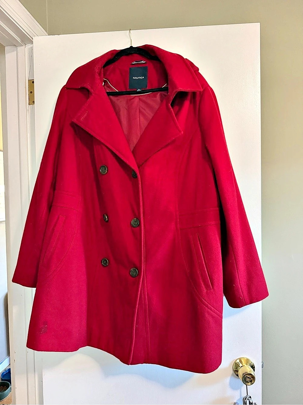 Nautica Wool Blend Hooded Pea Coat 3X Like New